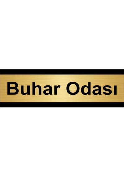 Buhar Odası 5x20cm Altın Renk Metal Yönlendirme Levhası