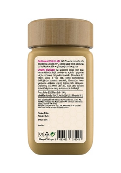 Bee'o Çocuklar İçin Propolis Arı Sütü Ham Bal Karışımı 190 G
