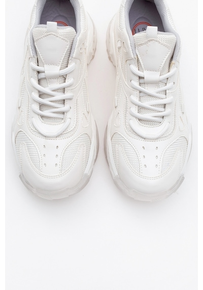 Luvishoes Lecce Beyaz Cilt Kadın Spor Ayakkabı Beyaz