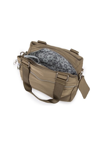 Nas Bag Kadın Çok Bölmeli Orta Boy Çapraz Omuz Çantası Haki 30x24 Cm Diğer