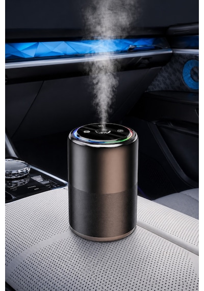 Exenar - Siyah - Rgb Otomatik Buharlı Araç Parfümü Aromalı Koku Difüzörü Şarjlı 1000mah Buharlı Hava Nemlendirme 1 Adet