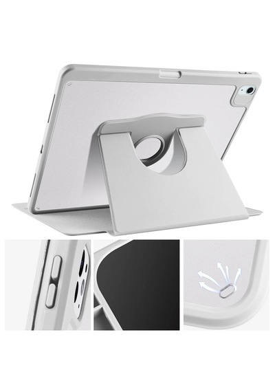 Arabulalaca Apple Uyumlu iPad Air 13 2024 Gri Renginde Kalem Bölmeli Dönebilen Stantlı Kılıf Standlı Kapak Arabulalaca Apple Uyumlu iPad Air 13 2024 Gri Renginde Kalem Bölmeli Dönebilen Stantlı Kılıf Standlı Kapak