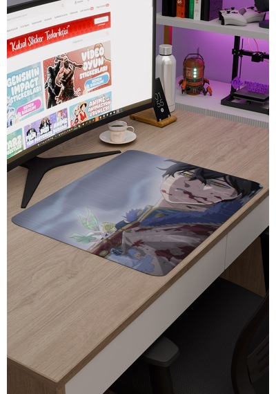 Black Clover Anime V1 - 48x40 Xl Gaming Kauçuk Kaymaz Taban Mouse Pad Fare Altlığı