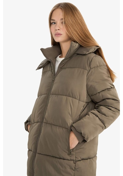 Defacto Su Geçirmez Regular Fit Kapüşonlu Parka F3557ax25wnkh402 Haki-kh402