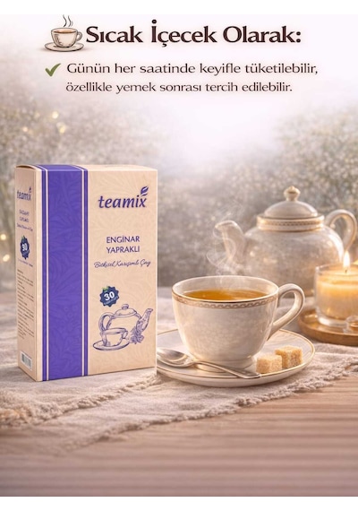 Enginar Çayı-enginarlı Çay-enginar Yapraklı Deve Dikeni Tohumlu Bitkisel Karışımlı Çay 60 G 30 Süzen Poşet