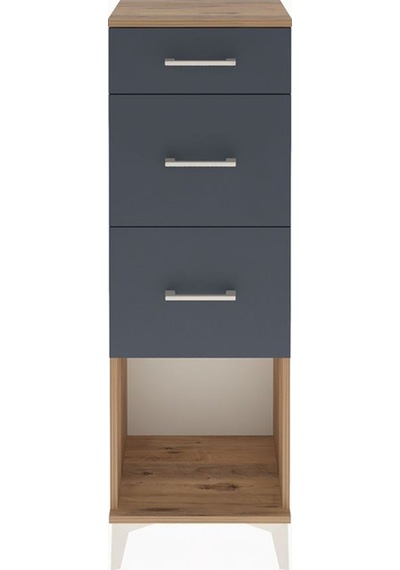 Arges Dolap 3 Çekmeceli 44x30x134 Çam-antrasit Atlas Çam