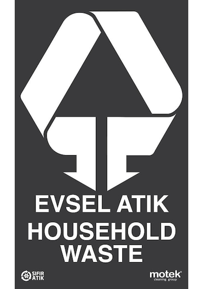 Motek Geri Dönüşüm Metal Plastik Evsel Atık Çöp Kovası 80Lt-Mpe41