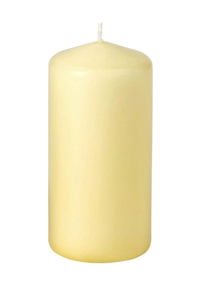 Ikea Daglıgen Cam Kaplı Kokulu Mum 6,8 X 14 Cm Kokusuz Açık Sarı
