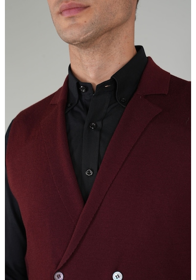Bisse Bordo Kruvaze Yün Erkek Yelek Tryl24k24202 D25 Bordo Bisse Bordo Kruvaze Yün Erkek Yelek Tryl24k24202 D25 Bordo