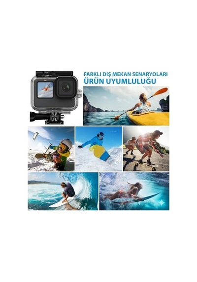 Hero 9-10-11-12-13 Uyumlu 30m Su Geçirmez Sualtı Housing Kılıfı