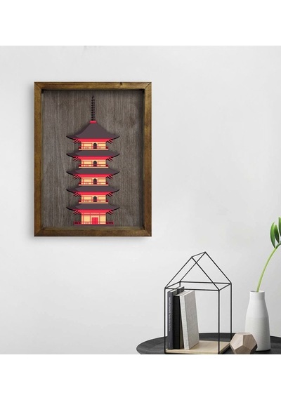 Bk Home Minka Evi Tasarımlı Doğal Masif Ahşap Çerçeveli Tablo 45X (551089999)