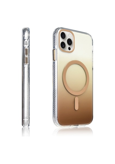 Apple iPhone Uyumlu 15 Pro Max Kılıf Renk Geçişli Magsafe Kamera Yükseltili Silikon Pazarplus Mavi