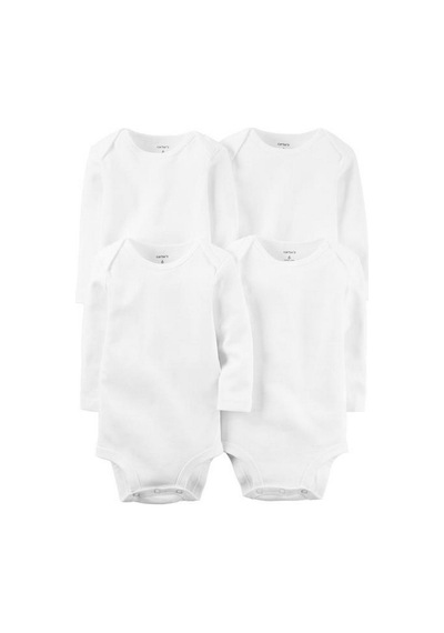 Carter's Uzun Kollu 4'lü Bebek Body - 1L930610 Beyaz