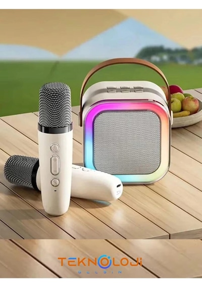 2 Mikarfonlu Kareoke Set Cep Boyu