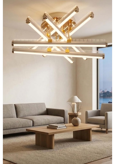 Eray Aydınlatma 101-6 Salon Sarı Led Avize