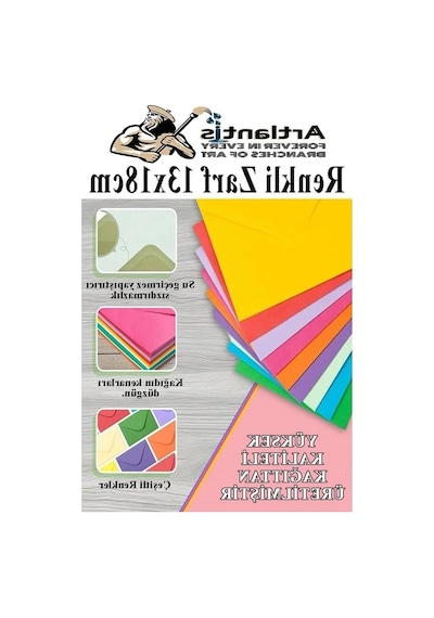 Renkli Mektup Zarfı Seti, 13x18 Cm, 25 Adet, 5 Renk