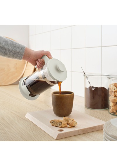 Ikea Upphetta French Press 1 Lt Gümüş - Kırık Beyaz