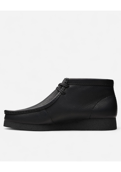 Clarks Wallabeeevo Bt Black Leather, M 7 Erkek Siyah Bot 26179710 Siyah