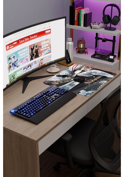 Bayonetta Kaymaz Dikişli Kauçuk Oyuncu Mousepad V1 - 48x40 Xl Gaming Mouse Pad Fare Altlığı