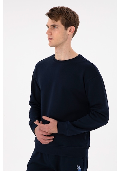 U.S. Polo Assn. Erkek Comfort Fit Bisiklet Yaka Lacivert Sweatshirt 50293438-VR033