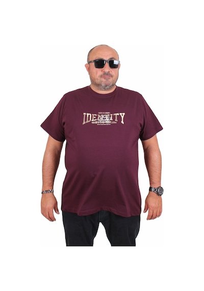 Moc Grande Mocgrande Erkek Büyük Beden Sıfır Yaka Tişört Identity 25189 Murdum Murdum