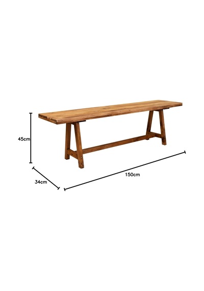 Masif Ahşap Bank Bench 150 Cm