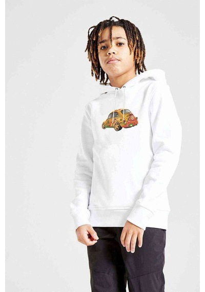 Tshirthane Renkli Baskılı Vosvos Tosbağa Baskılı Unisex Çocuk Sweatshirt