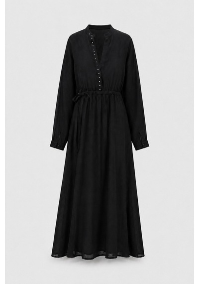 Suud Collection Siyah Dore Nikel Aksesuarlı Elbise