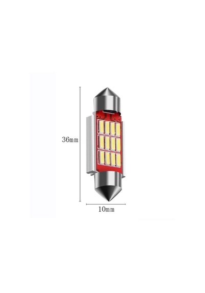 2 Adet 36mm Sofit Led Ampul 12 Ledli Plaka,iç Aydınlatma