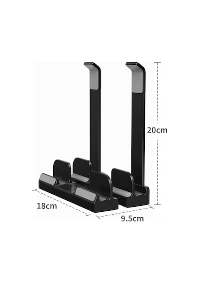 Lexroo Laptop Stand Dikey Ve Eğimli 3 Slotlu Ayarlanabilir Masaüstü Organizer Telefon Tablet Uyumlu