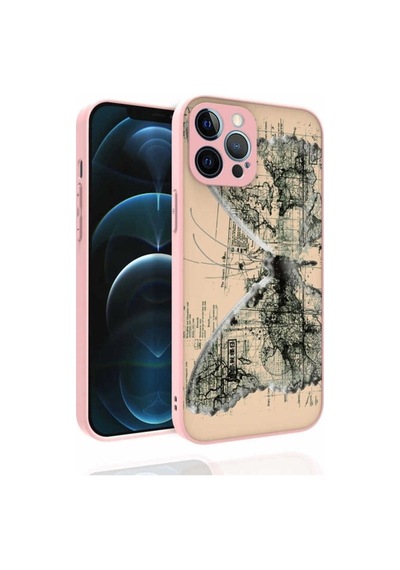 Apple Uyumlu iPhone 12 Pro Max Kılıf Desenli Kamera Korumalı Parlak Zore Nora Kapak NO4