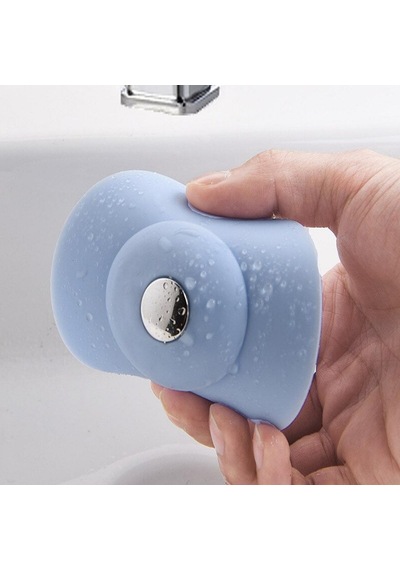 Lunaev Silikon Malzeme Banyo Mutfak Gider Evye Lavabo İçine Çöp Tıpası Kaydırmaz Süzgeç Çeşitleri Mo Açık Camgöbeği