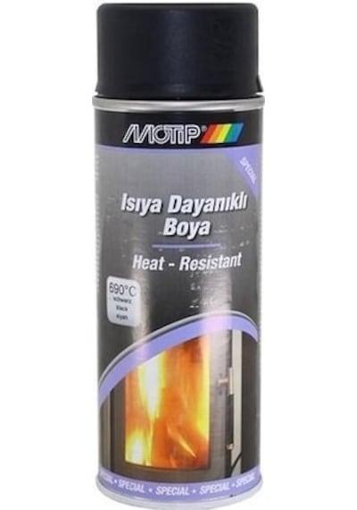 Motip Isıya Dayanıklı Eksoz Boya Mat Siyah 690 Derece 400Ml