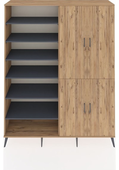 Hyperion Gardrop 8 Raflı 4 Kapaklı 2 Askılı 176x44x221 Çam-çam/antrasit Çam/antrasit Hyperion Gardrop 8 Raflı 4 Kapaklı 2 Askılı 176x44x221 Çam-çam/antrasit Çam/antrasit