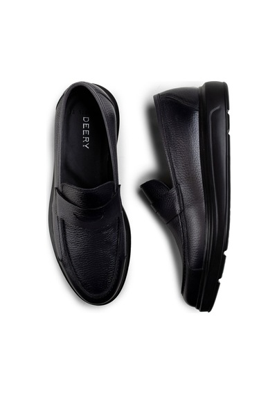 Deery Hakiki Deri Gri Comfort Erkek Loafer Ayakkabı Gri (539891889) Gri