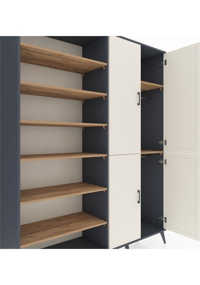 Hyperion Gardrop 8 Raflı 4 Kapaklı 2 Askılı 176x44x221 Antrasit-aytaşı/çam Aytaşı/çam Hyperion Gardrop 8 Raflı 4 Kapaklı 2 Askılı 176x44x221 Antrasit-aytaşı/çam Aytaşı/çam