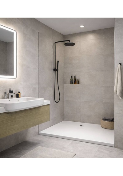 Serel - 80x100 Cm Seramik Duş Teknesi Flat - 45149ss000-