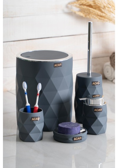 Akr-06468/8 Astoria 5 Parça Banyo Seti - Gri