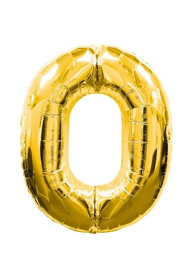 0 Rakamlı Folyo Balon Gold Renk 40 İnç Altın