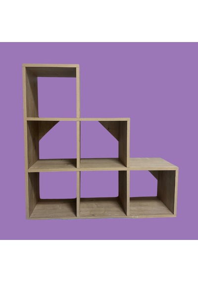 Mukotoys Basamak Raf Kitaplık Mdf 98x98 Meşe