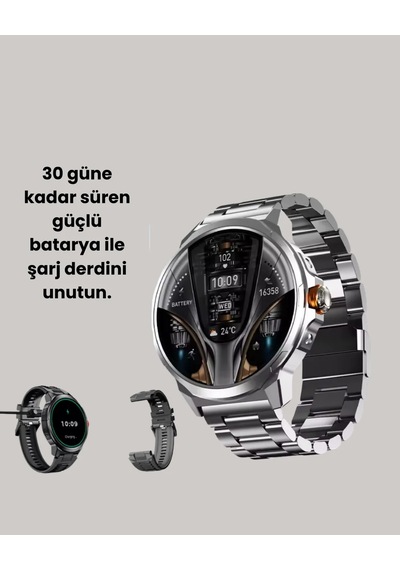 Sw80 Akıllı Saat 1.93 Ultra Hd Ekran 700 Mah Batarya 3 Kordon Yeni Nesil