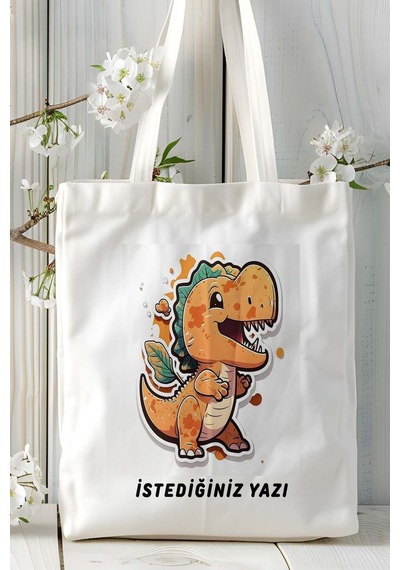 Art Hediye Trex Baskılı Omuz Çanta Kişiye Özel Model 8 Çok Renkli