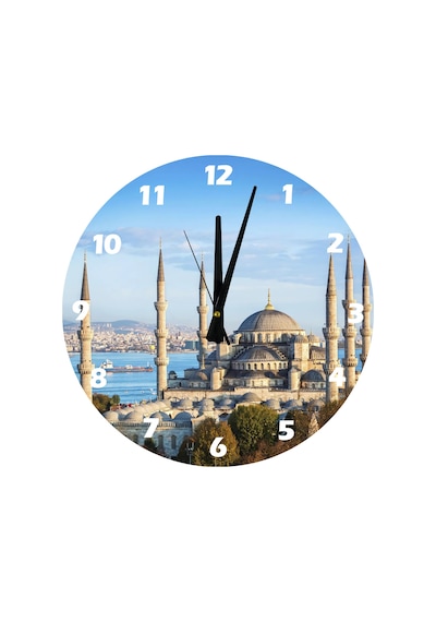 Ti-play Sultanahmet Cami 30x30cm Akrilik Dekoratif Modern Duvar Saati ÇOk Renkli