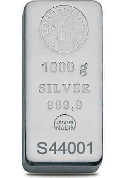 Nadir 1000 Gram Sertifikalı Külçe Gümüş 999.9