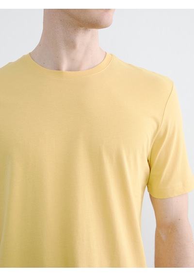 Lcwaıkıkı Classic Sarı %100 Pamuk Regular Fit Basic Tişört
