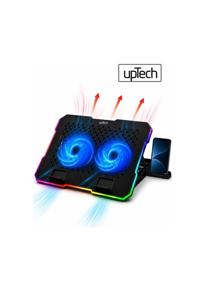 Uptech Rgb Laptop Soğutucu 2 Fanlı Ayarlanabilir Standlı Notebook Soğutucu