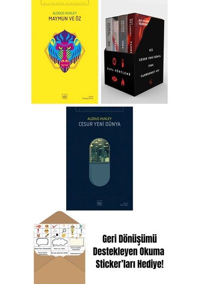 Maymun Ve Öz + Kara Dörtleme Kutu Set 4 Kitap + Cesur Yeni Dünya