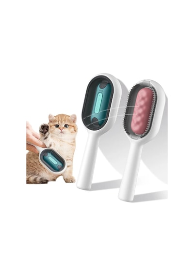 Valkyrie Su Hazneli Kedi Yıkama Fırçası Kedi Tarağı Sulu Yeni Nesil Pembe