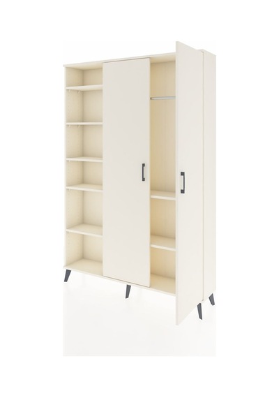 Arges Dolap 7 Raflı 2 Kapaklı Tek Askılı 132x30x195 Aytaşı-ay... Aytaşı