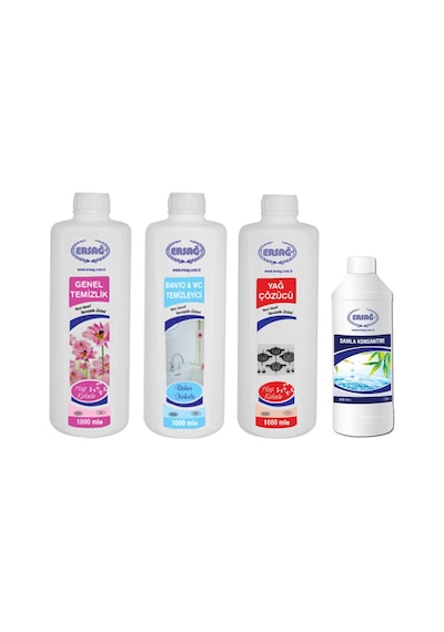 Ersağ Genel Temizlik + Banyo & WC Temizleyici + Yağ Çöz + Damla K